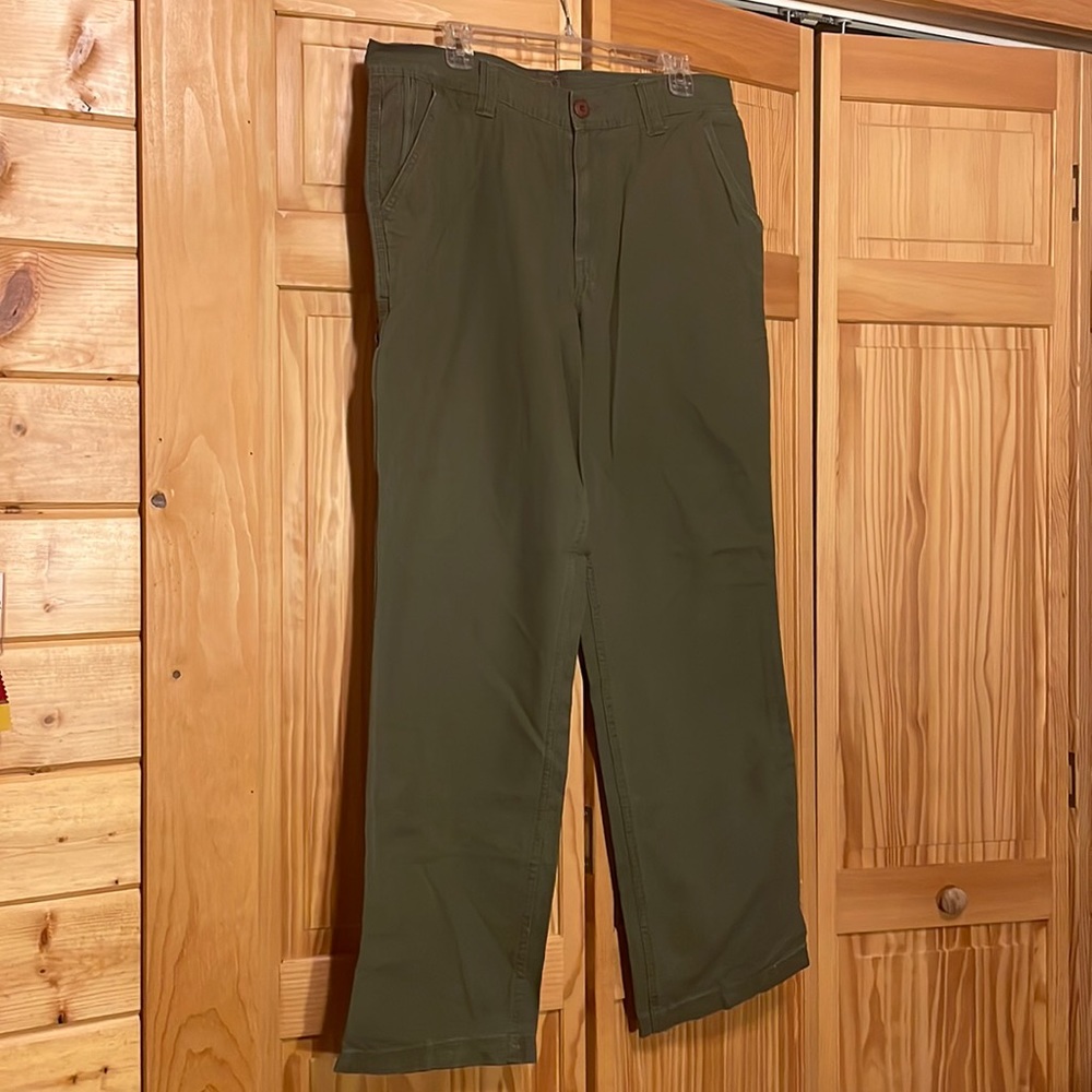 Mens green canvas pants